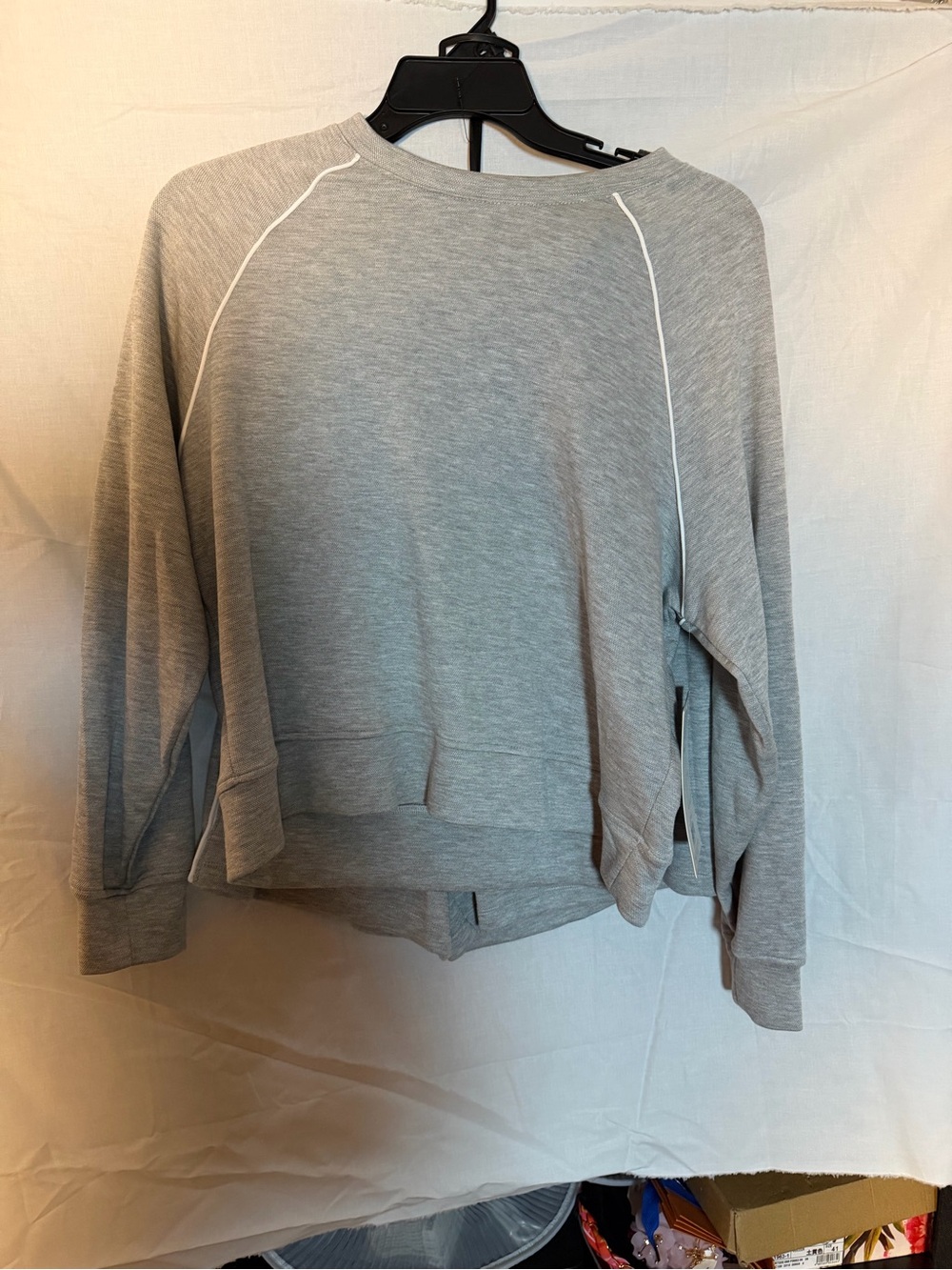 Danskin Light Gray Crewneck Pullover Short Set